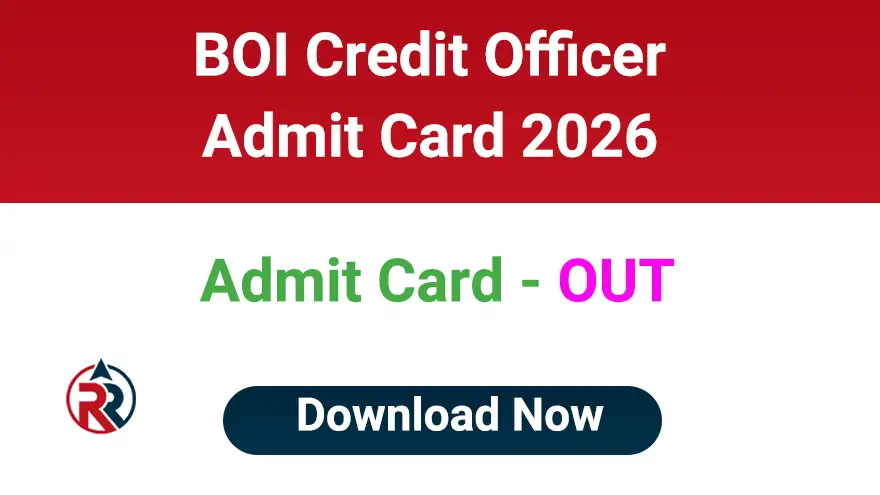 Bank Of India BOI Credit Officer Admit Card 2026
