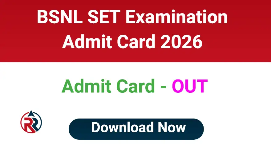 BSNL Senior Executive Trainee SET Admit Card 2026