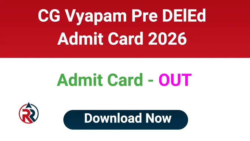 CG Vyapam Pre DElEd Admit Card 2026 Download