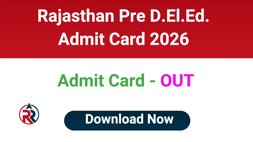 Rajasthan Pre DElEd Admit Card 2026 Download