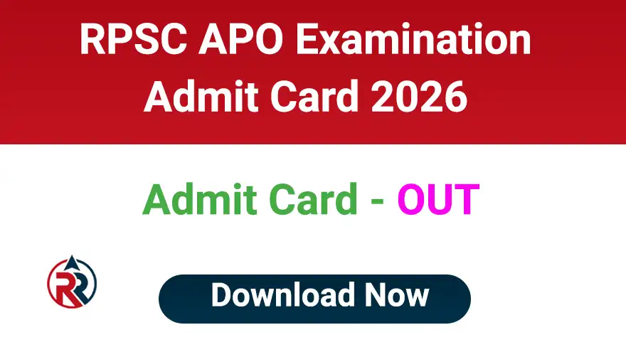 RPSC Assistant Prosecution Officer APO Admit Card 2026