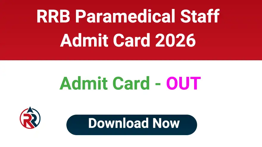 RRB Paramedical Exam Admit Card 2026