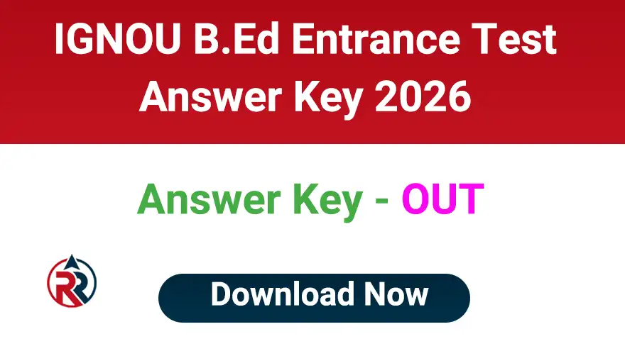 IGNOU BEd Exam Answer Key 2026 Download