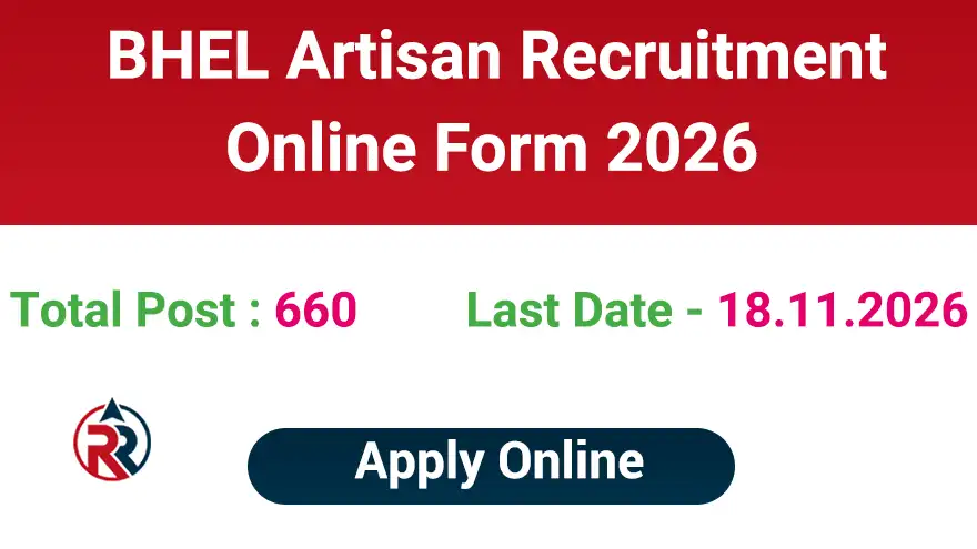 BHEL Artisan Vacancy 2026 Apply Online, Notification