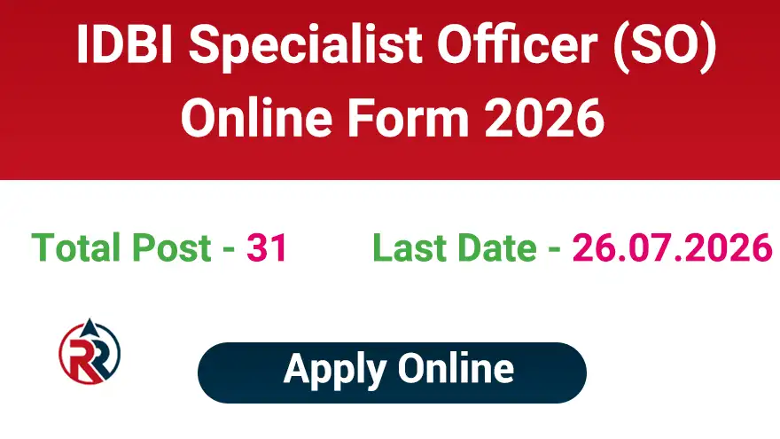 IDBI Specialist Officer SO Recruitment 2026 Online