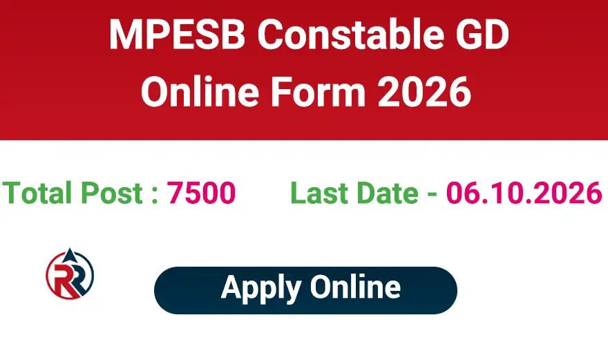 MPESB Police Constable GD Recruitment 2026 Online