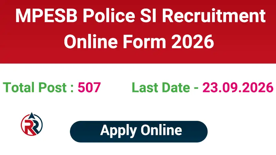 MPESB Police SI Recruitment 2026 Apply Online