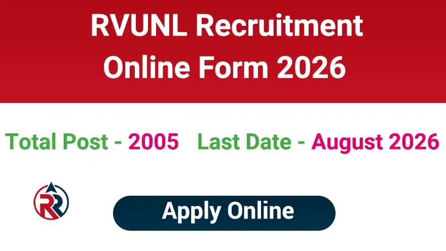 Rajasthan RVUNL Recruitment 2026 Apply Online Form