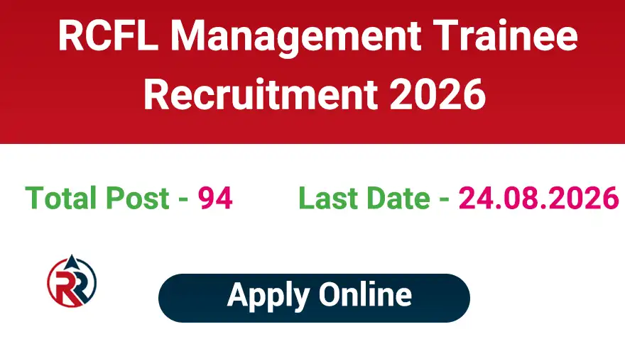 RCFL Management Trainee Recruitment 2026 Apply Online