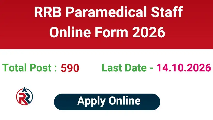 RRB Paramedical Staff Recruitment 2026 Apply Online