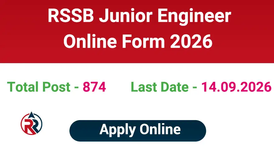 RSSB Junior Engineer JE Recruitment 2026 Online