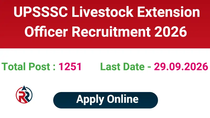 UPSSSC Livestock Extension Officer Vacancy 2026 Online